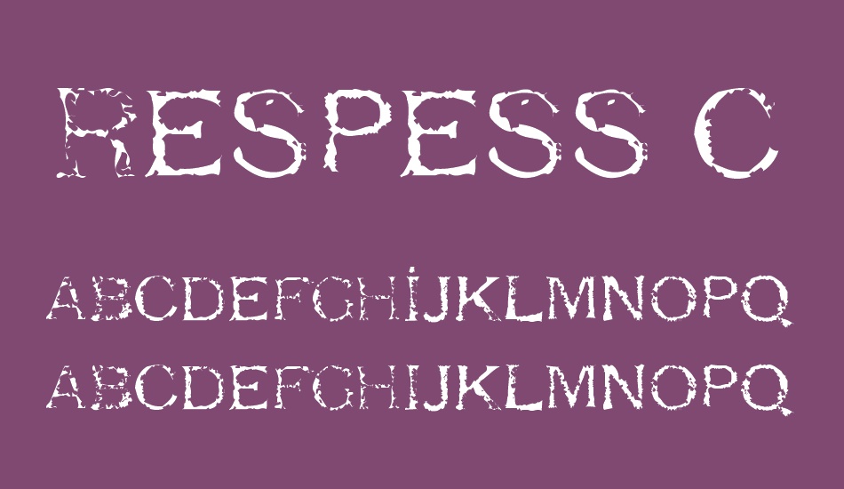 respess-capitals-light font