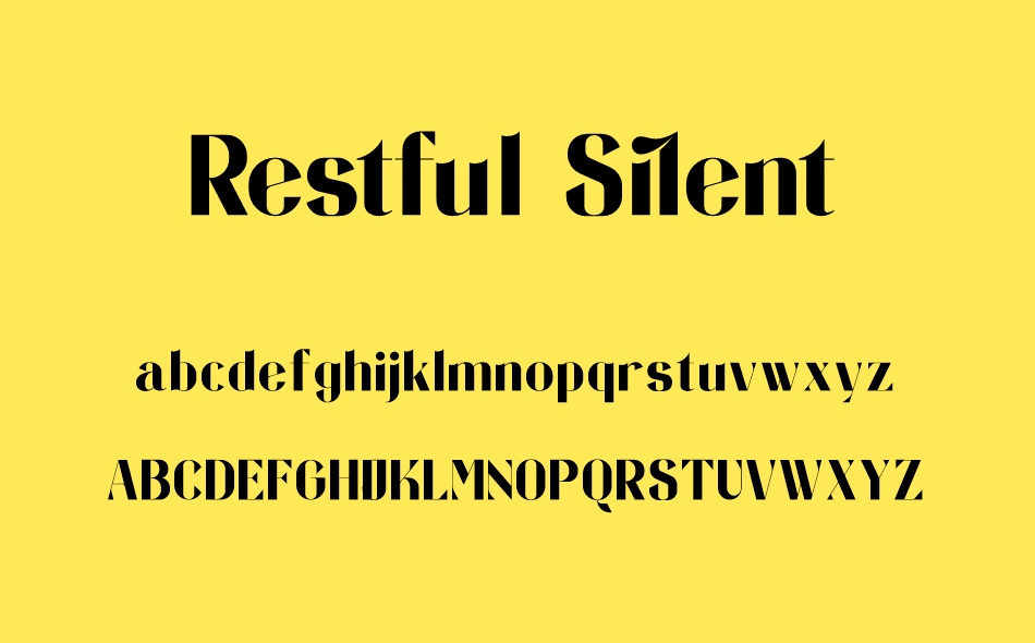 Restful Silent font
