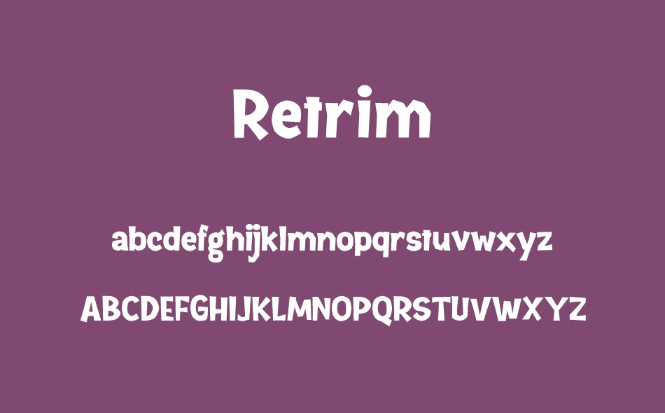 Retrim font