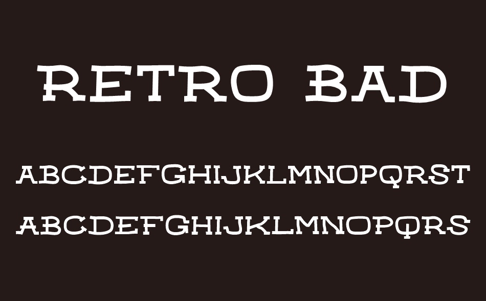 Retro Badger font