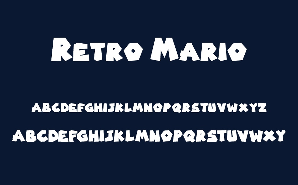 Retro Mario font