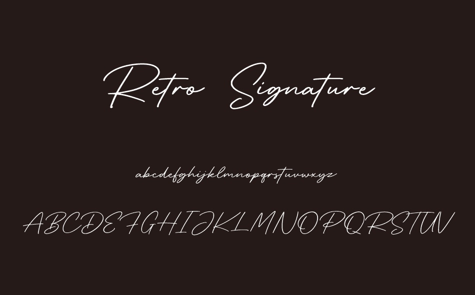 Retro Signature font