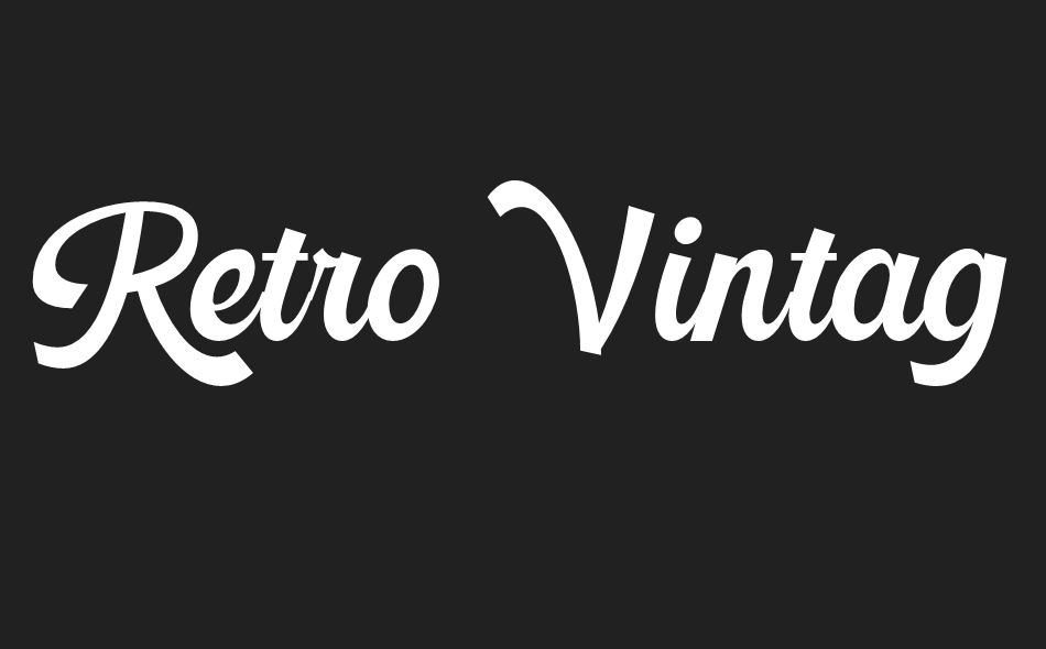 Retro Vintage font big