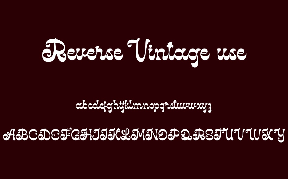 Reverse Vintage font
