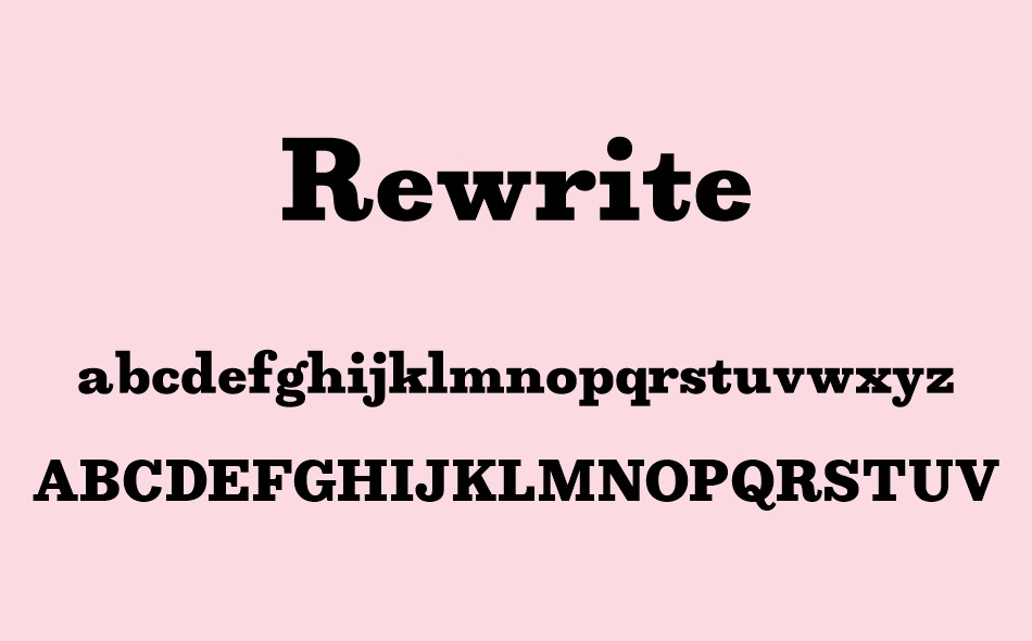 Rewrite font