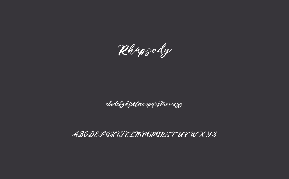 Rhapsody font