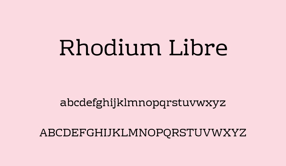 rhodium-libre font