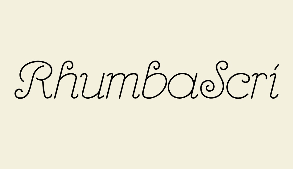 rhumbascript font big