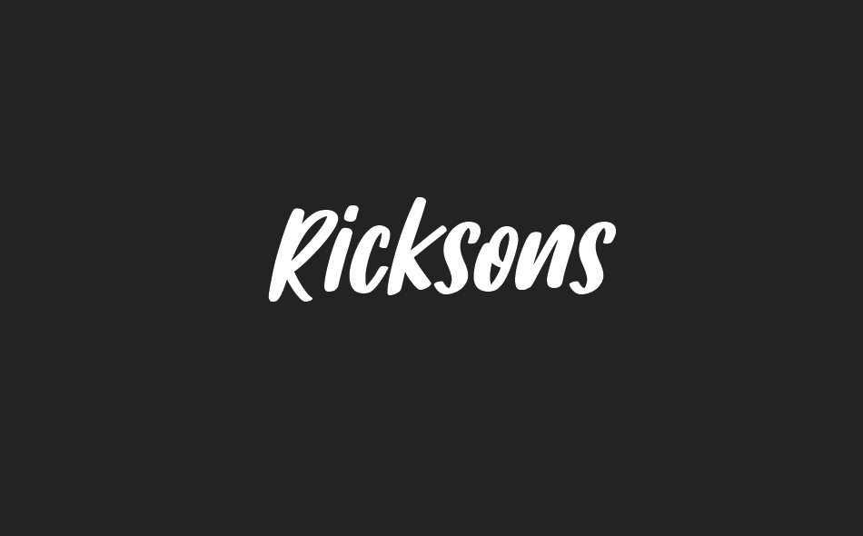 Ricksons font big