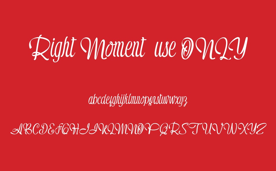 Right Moment font