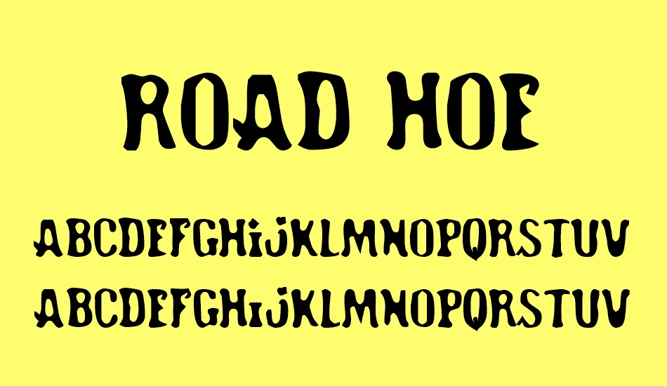 road-hoe font