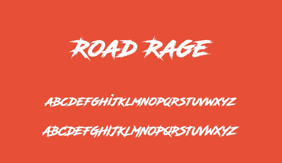 road-rage font