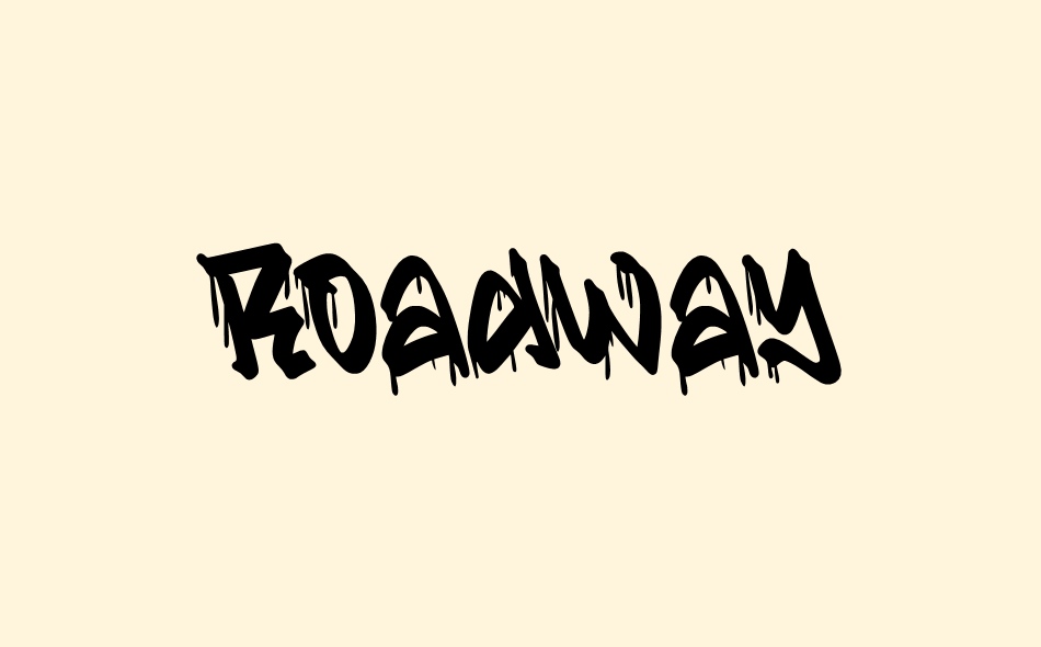 Roadway font big