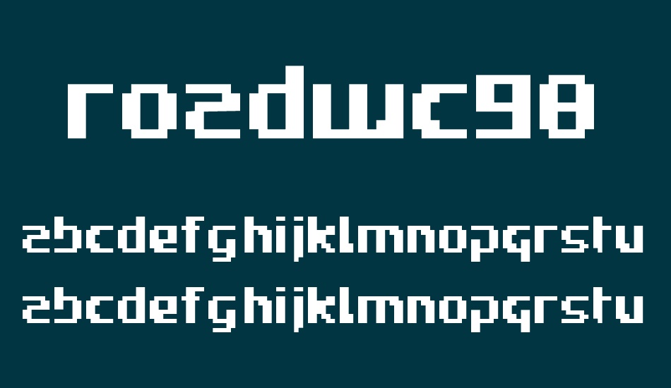 roadwc98 font