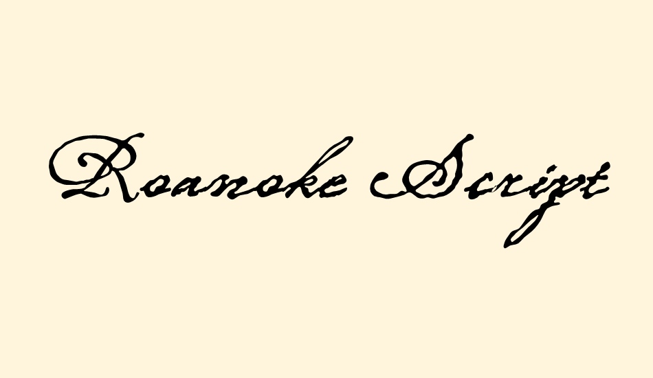 roanoke-script font big