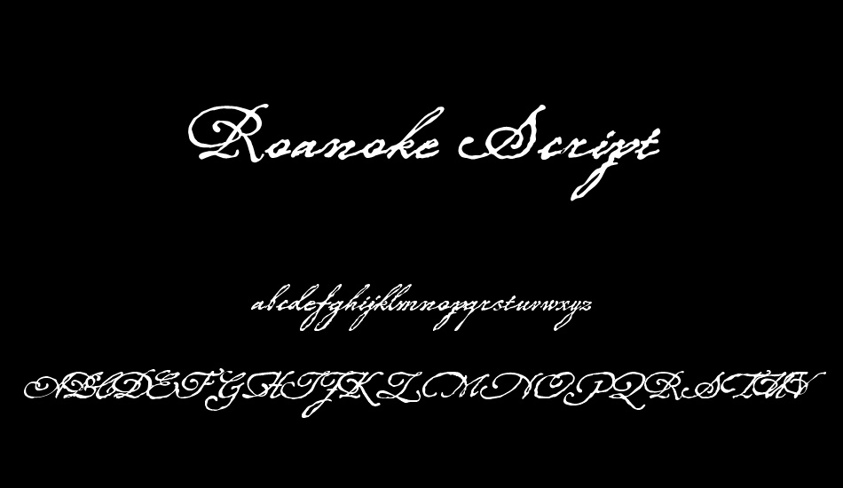 roanoke-script font