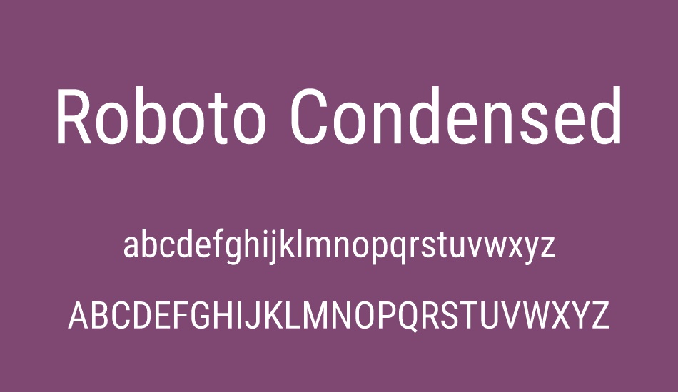 roboto-condensed font
