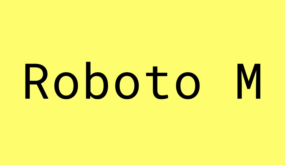 roboto-mono font big
