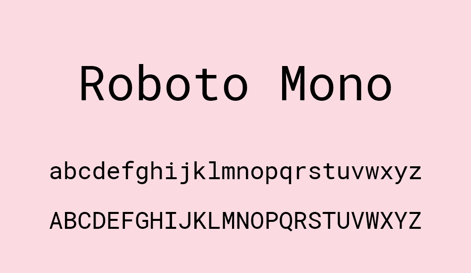 roboto-mono font
