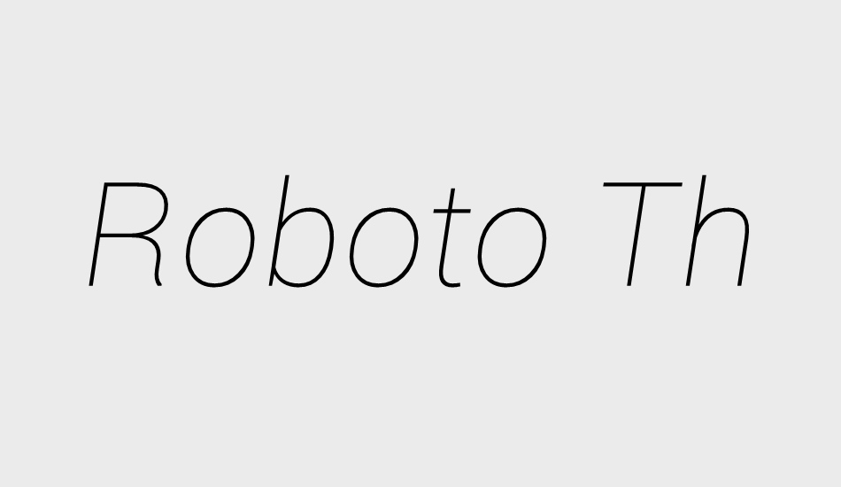 roboto-th font big