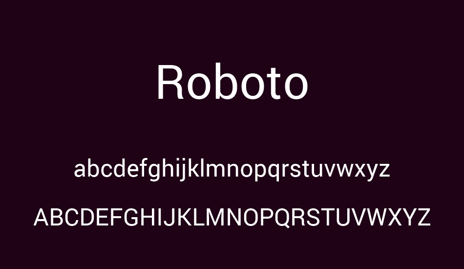 roboto font