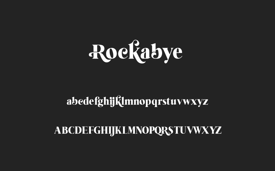 Rockabye font