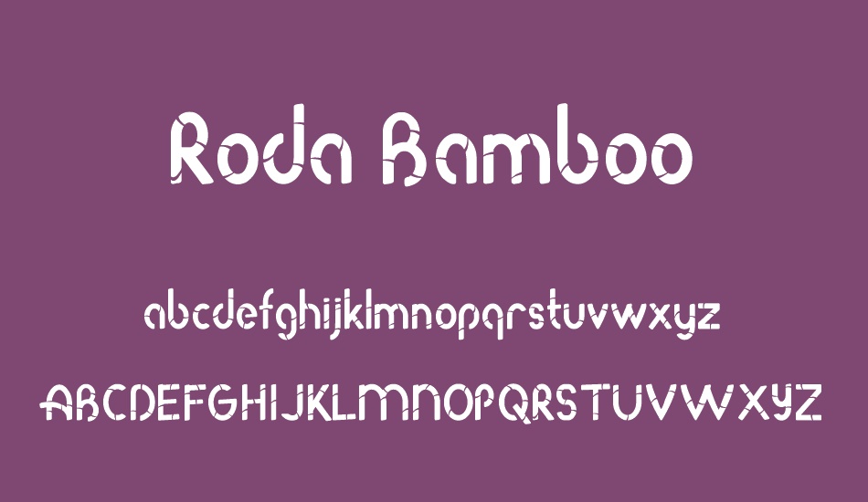 roda-bamboo font