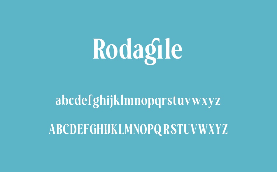Rodagile font