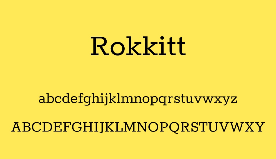 rokkitt font