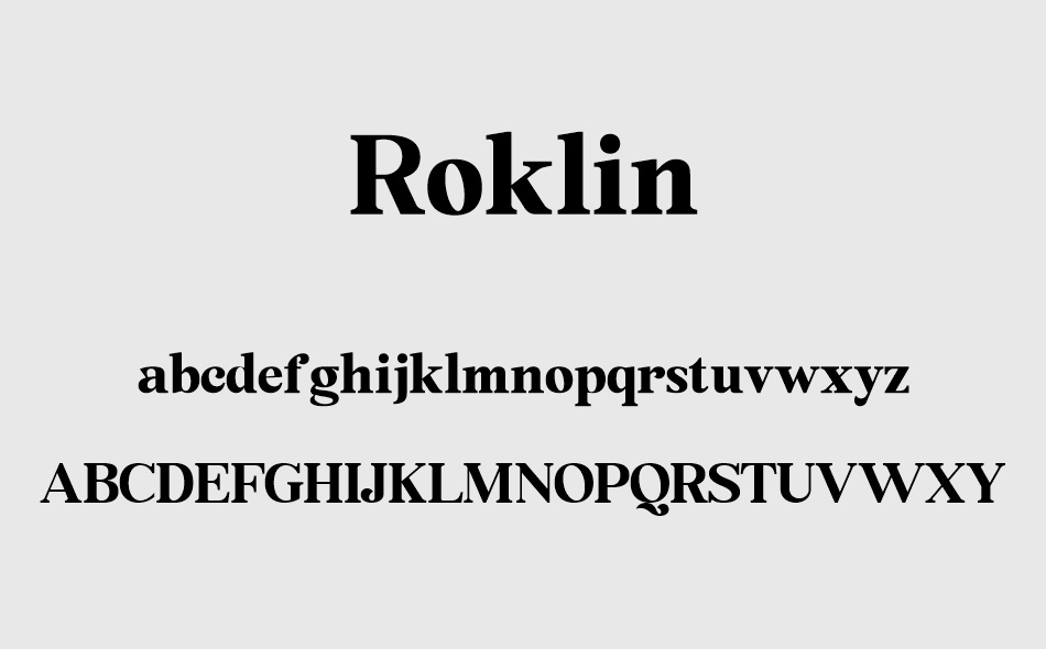 Roklin font