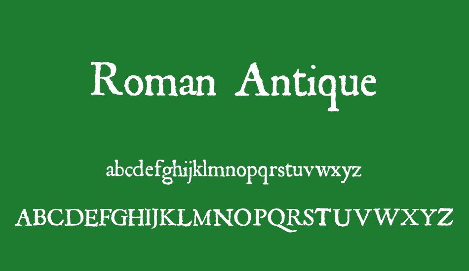 roman-antique font