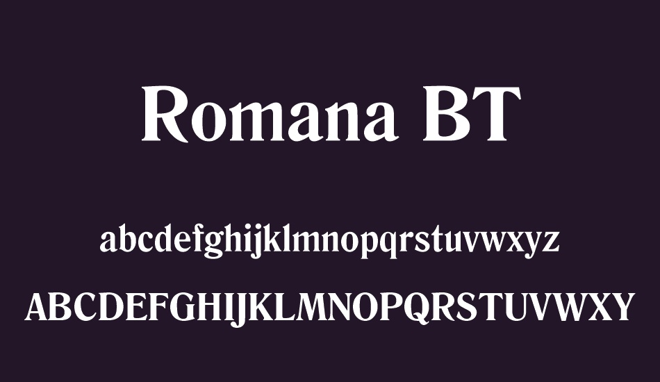 romana-bt font