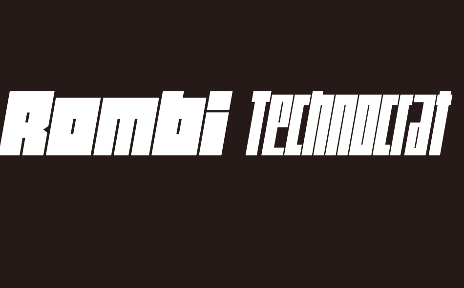 Rombi Technocrat font big