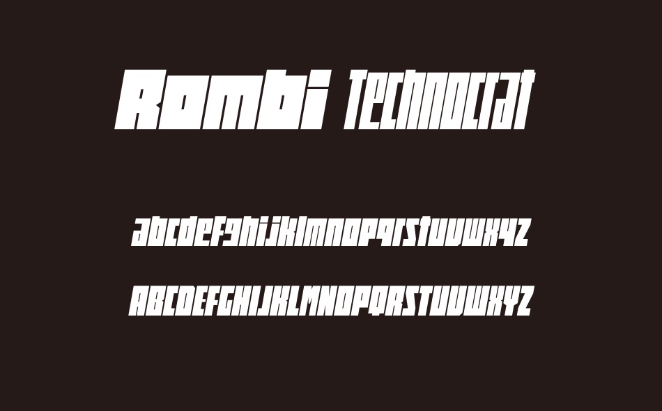 Rombi Technocrat font