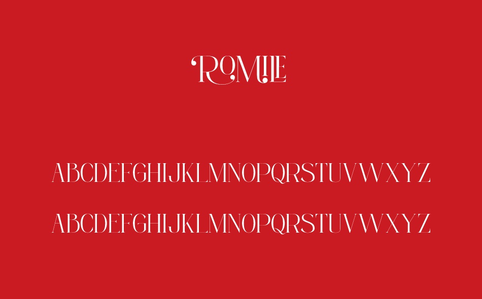 Romile font