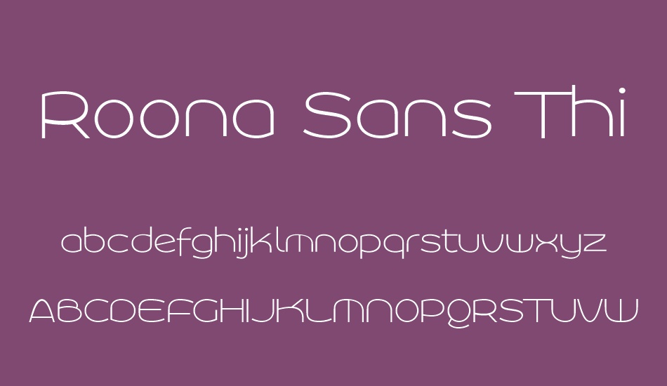 roona-sans-thin-personal font