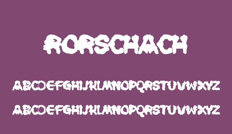 rorschach- font