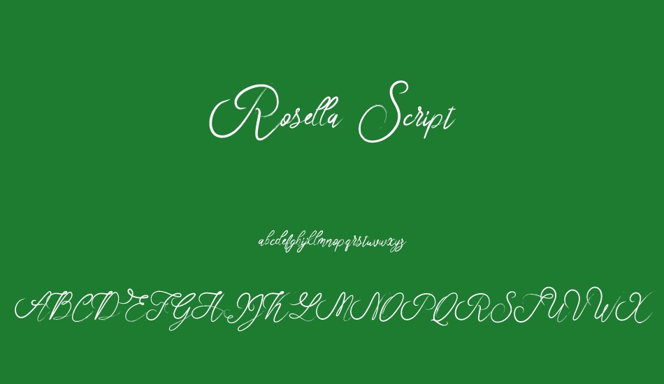 rosella-script font