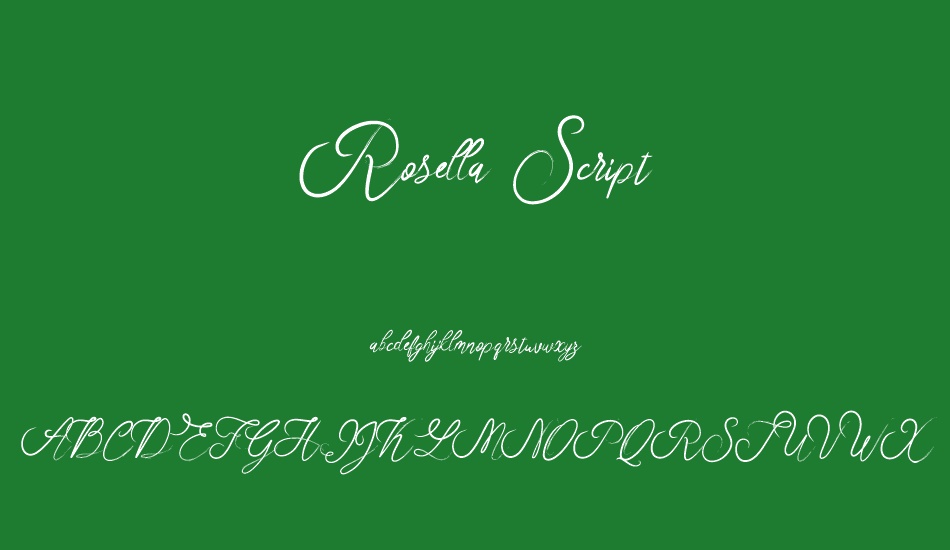 rosella-script font