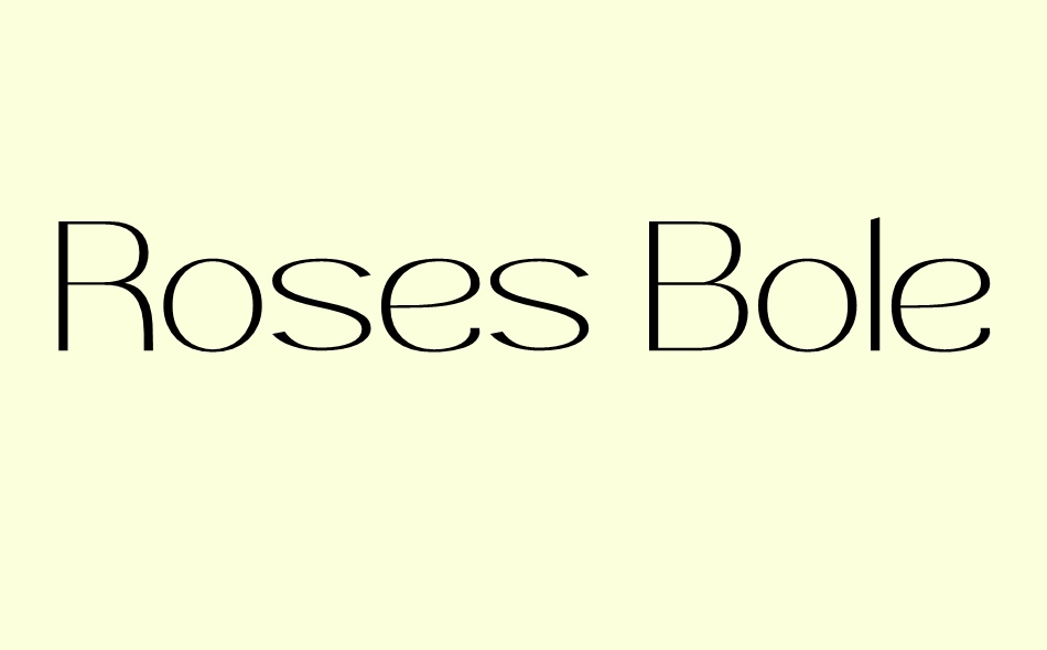 Roses Bolero font big