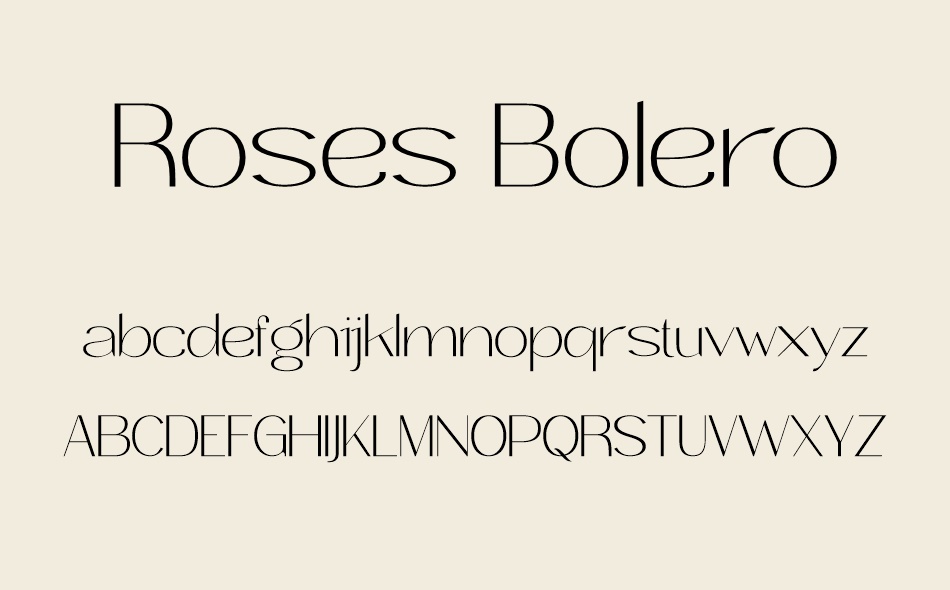 Roses Bolero font