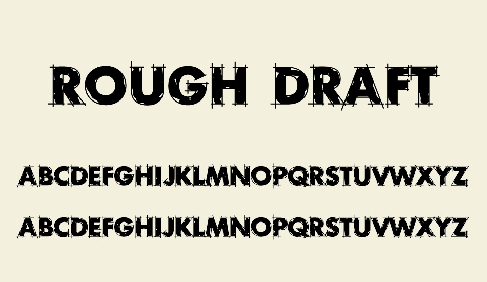 rough-draft font