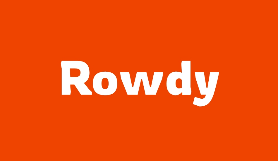 rowdy font big