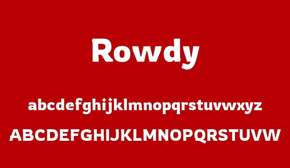 rowdy font