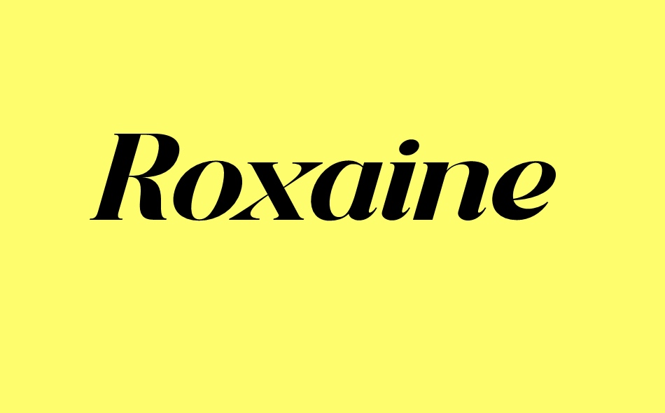 Roxaine Serif font big