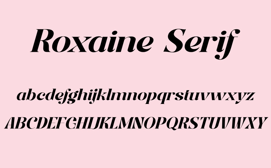 Roxaine Serif font