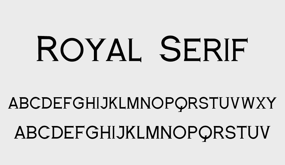 royal-serif font