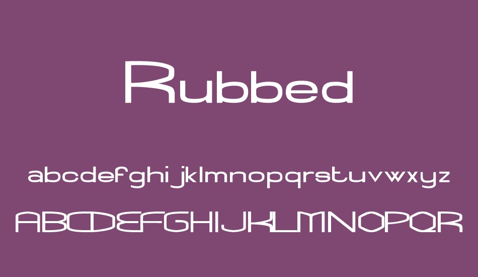 rubbed- font
