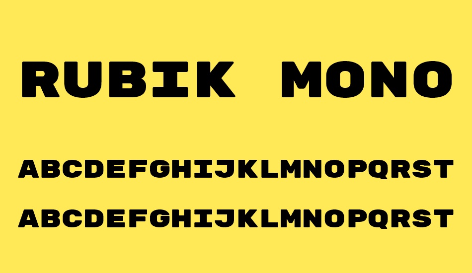 rubik-mono-one font