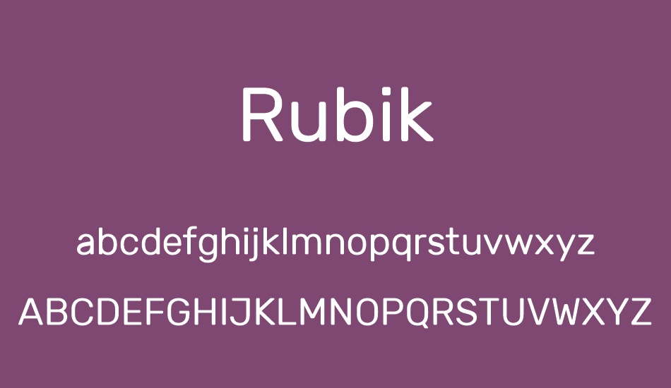 rubik font